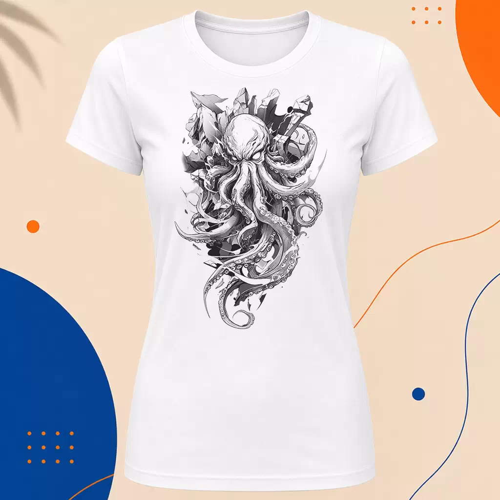 Dámské tričko - Kraken - Z hlubin temného moře